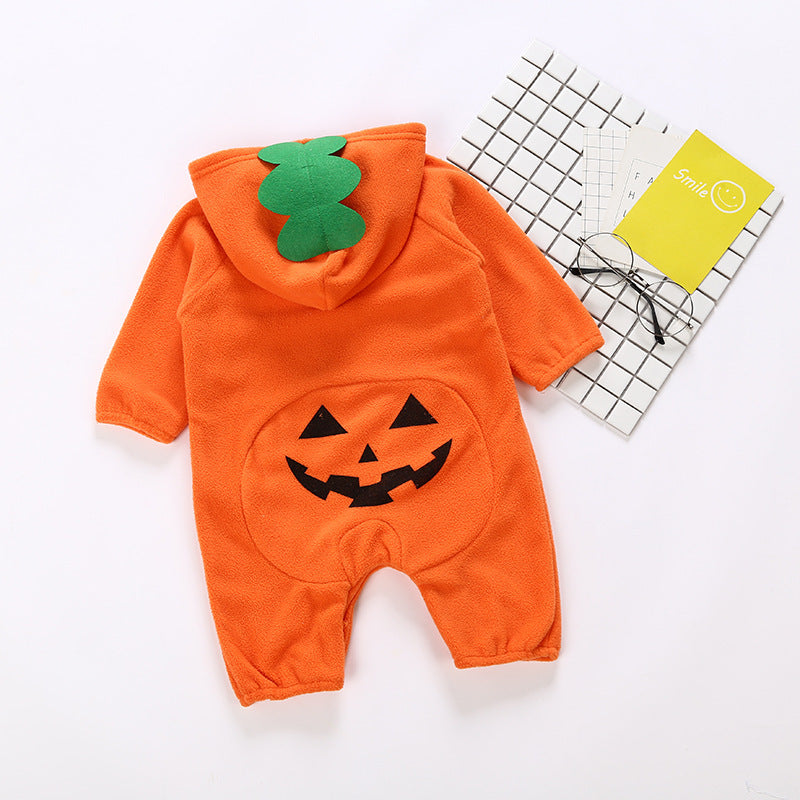 Cozy Pumpkin Baby Romper