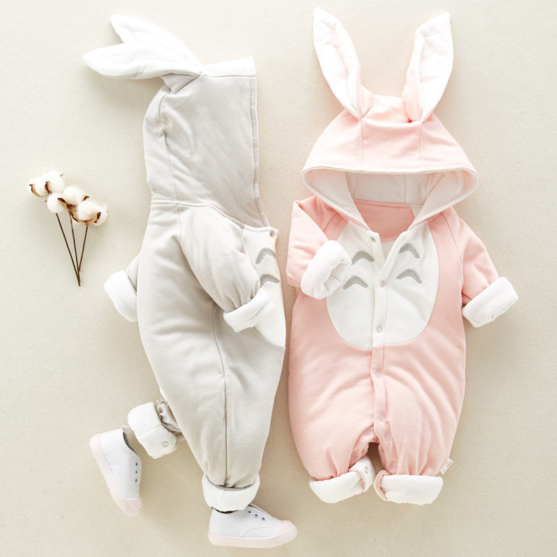 Baby Cotton Hooded Jumpsuit Romper