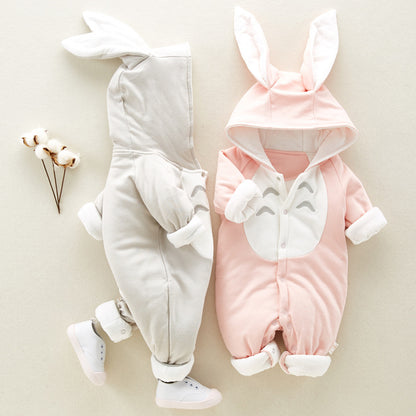 Baby Cotton Hooded Jumpsuit Romper