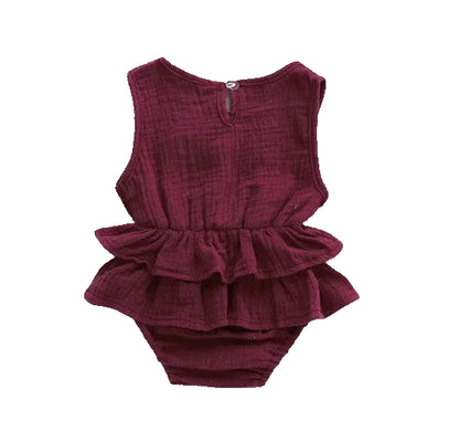Ruffle Layered Cotton Baby Romper