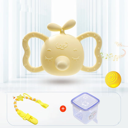 Baby Elephant Silicone Teether & Rattle – Soothing, Safe & Adorable for Little Chewers