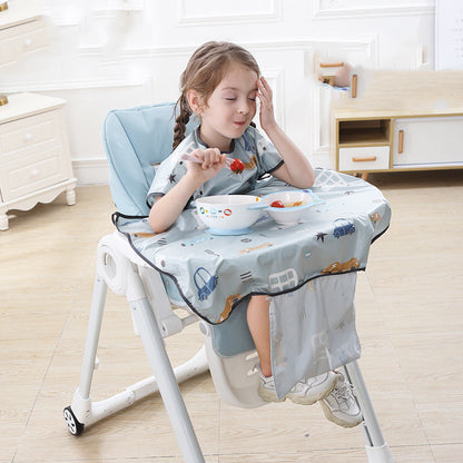 All-In-One Sleeveless Feeding Bib with Tray – Mess-Free Mealtime Magic