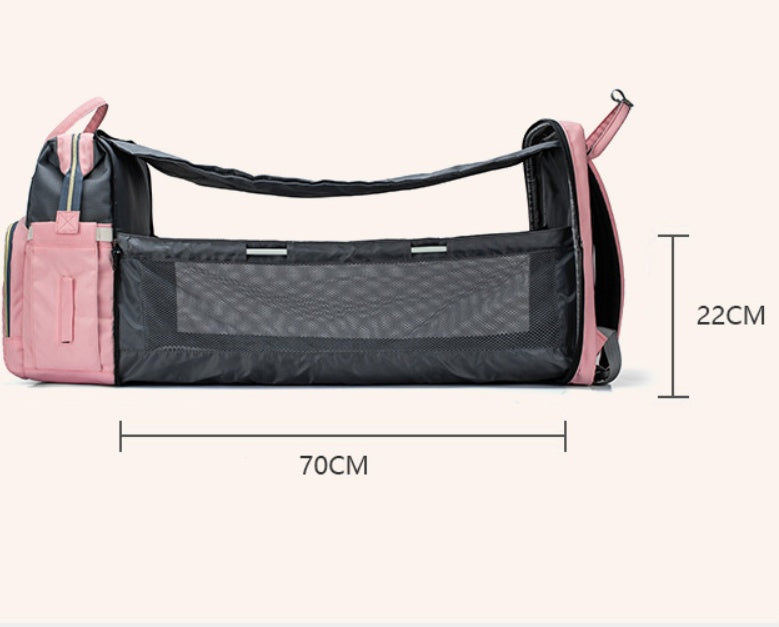 Multifunctional Mummy Bag with Foldable Baby Bed – Portable, Waterproof & Perfect for Travel