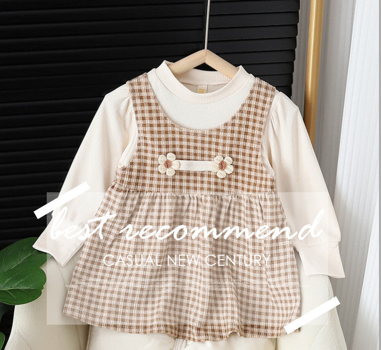 Baby Girl Long-Sleeved Dress Suit