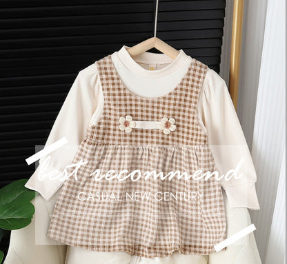 Baby Girl Long-Sleeved Dress Suit