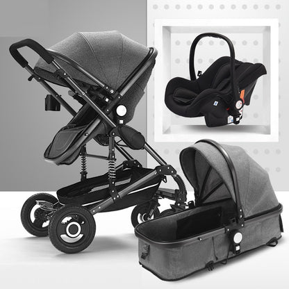 High-Landscape Reversible Baby Stroller (Lie-Flat & Foldable)
