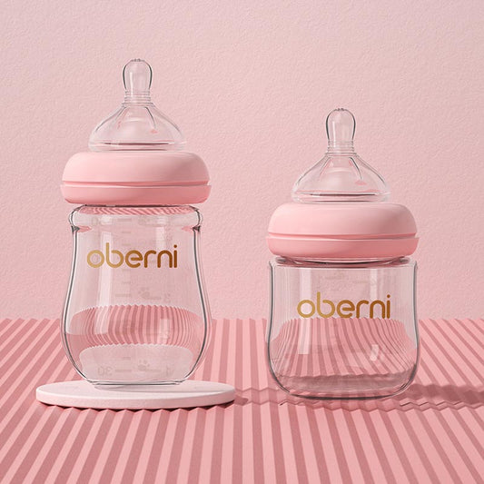 Wide-Neck Newborn Glass Feeding Bottle – High Borosilicate, Anti-Colic & Easy to Clean (120–150ml)