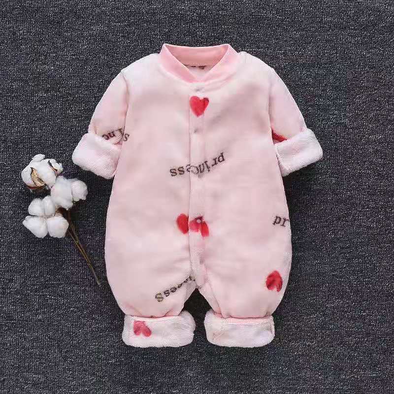 BabyBlush Long Sleeve Flannel Baby Romper