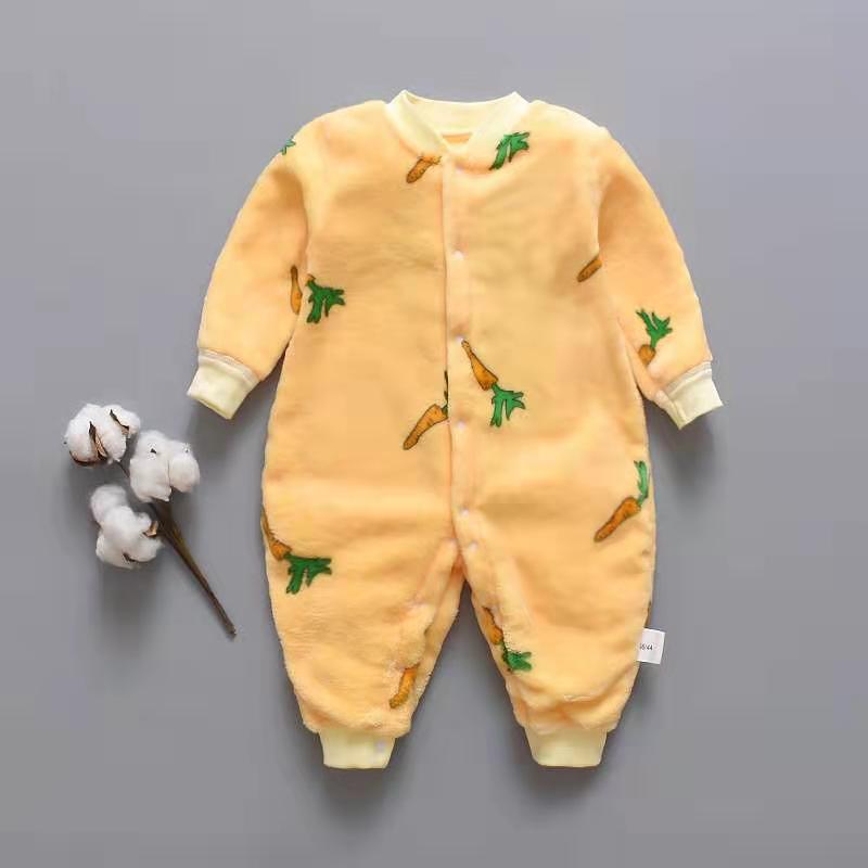 BabyBlush Long Sleeve Flannel Baby Romper