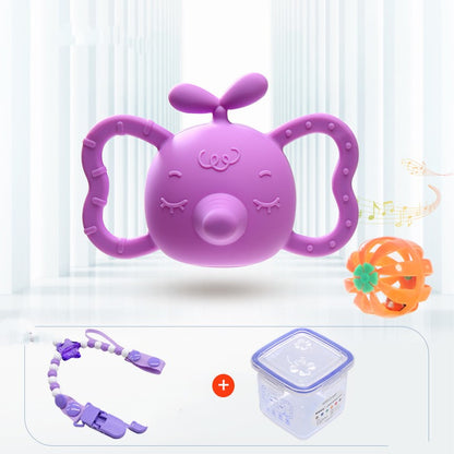 Baby Elephant Silicone Teether & Rattle – Soothing, Safe & Adorable for Little Chewers