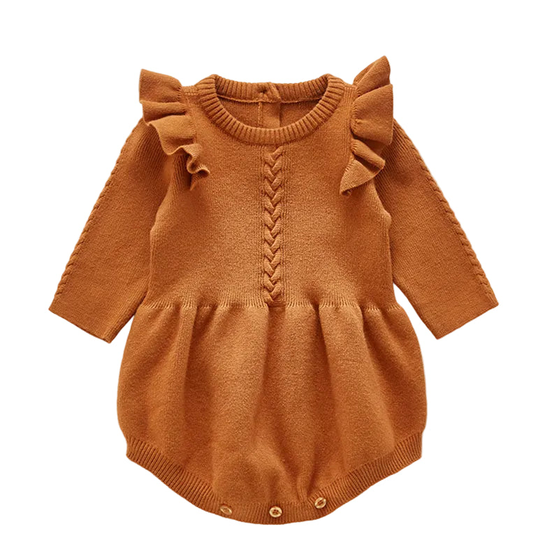 Ruffle Sleeve Baby Cotton Romper
