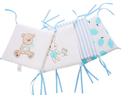 Baby Bear And Rabbit Blue Bed Fence