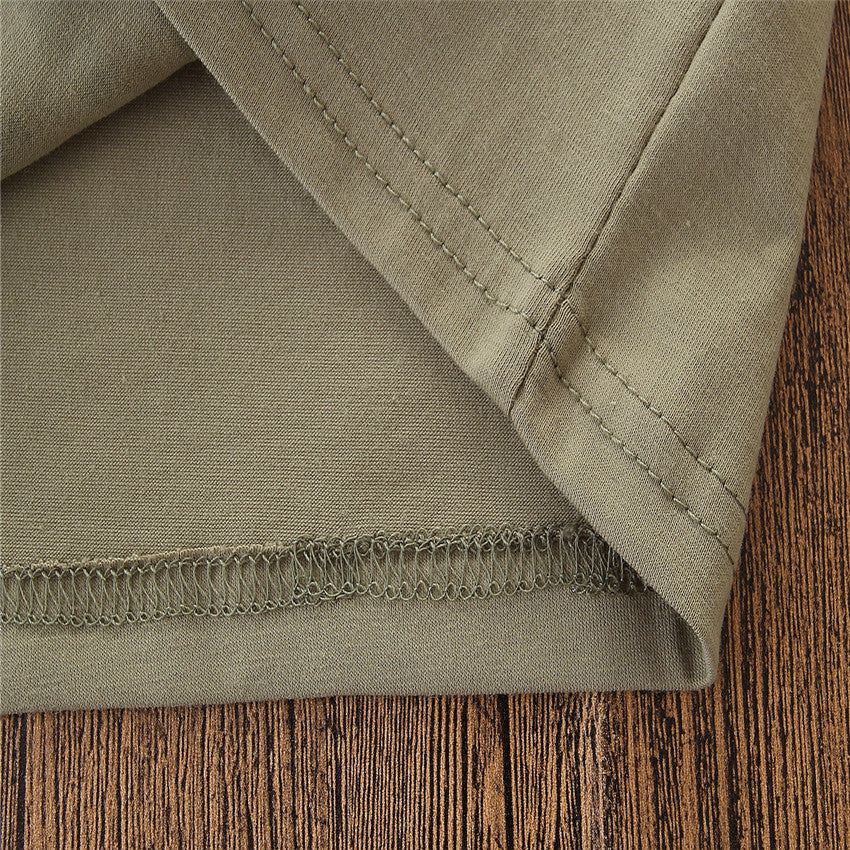 Kids’ Camouflage Flag Outfit – Trendy Summer Two-Piece Set