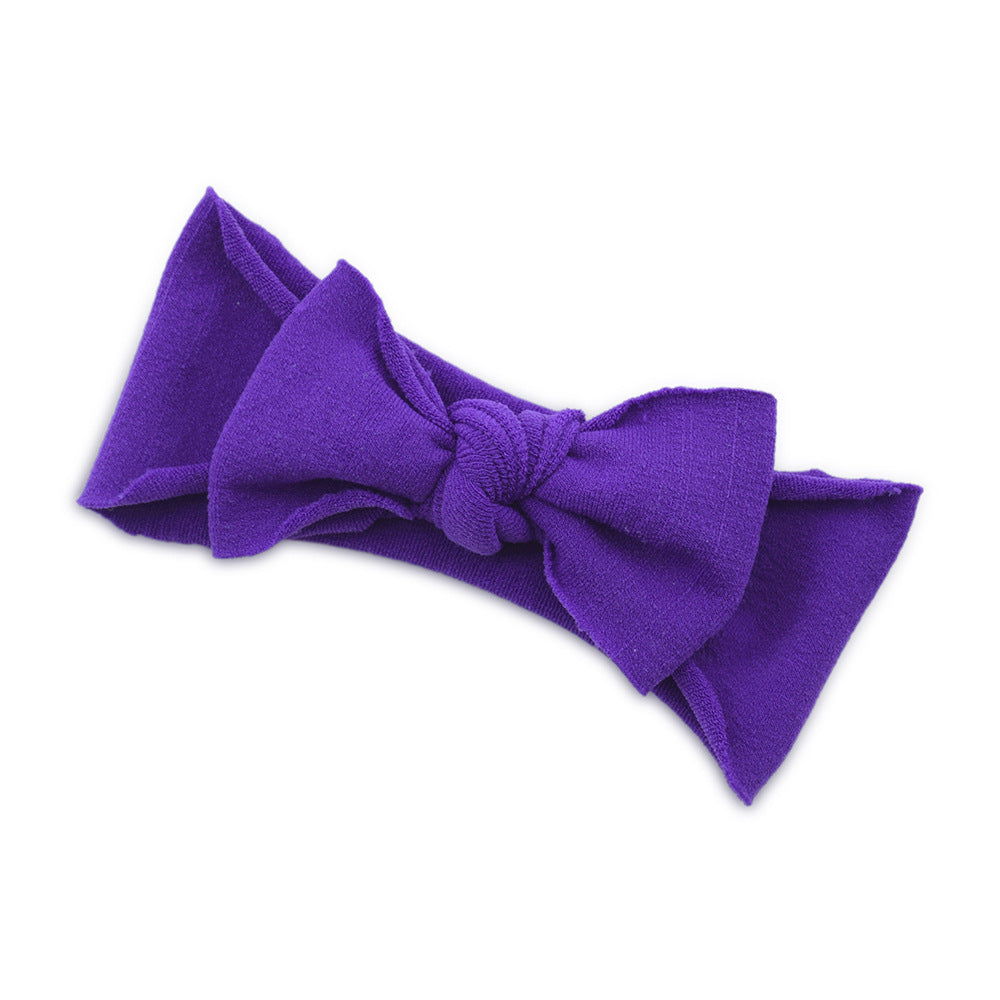 Baby Knotted Bow Headband (Solid Colour)
