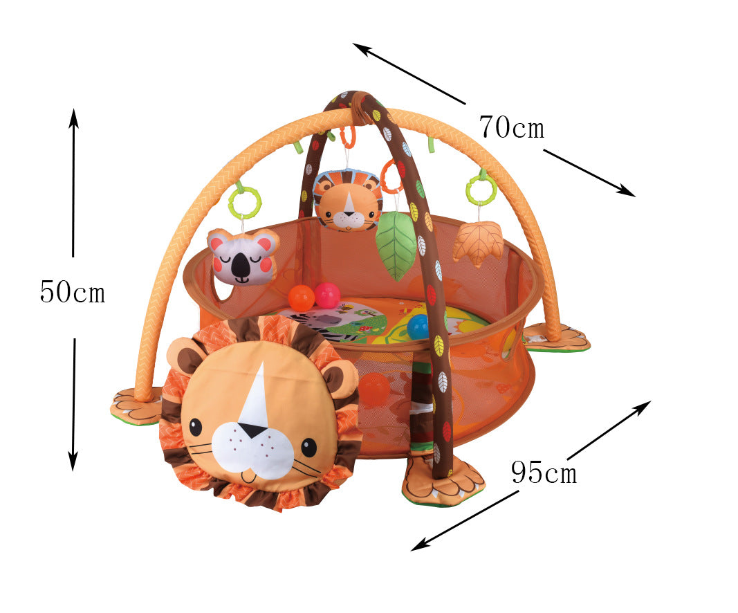 Baby Crawling Mat with Play Fence & Activity Rack