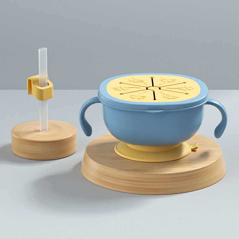 Baby Straw Soup Bowl with Suction Base