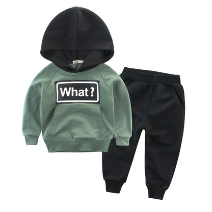 Kids “WHAT?” Hoodie Jogger Set