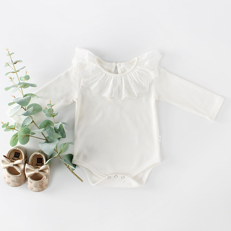 Baby Cotton Lace Collar Romper