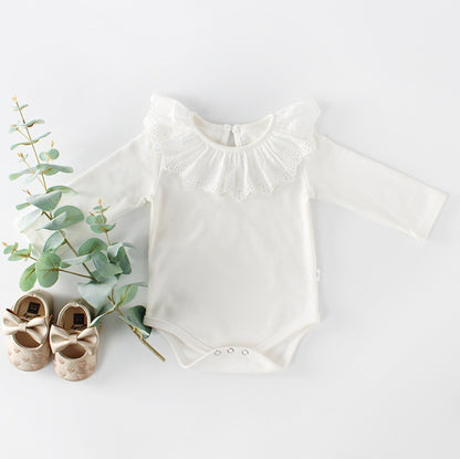 Baby Cotton Lace Collar Romper