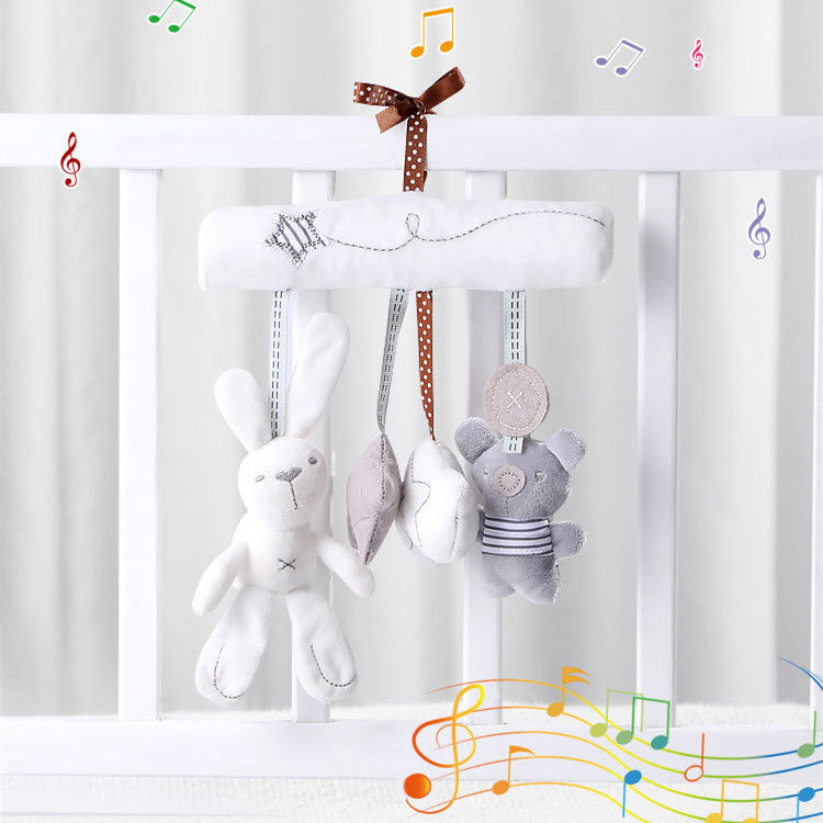 Baby Rabbit-shaped Car Hanging Music Bed Around