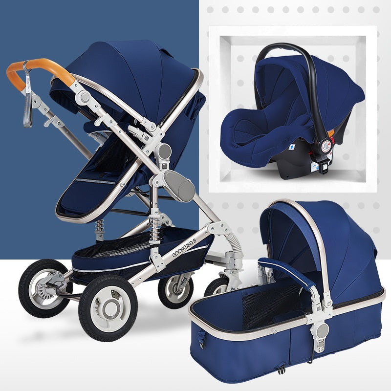 High-Landscape Reversible Baby Stroller (Lie-Flat & Foldable)