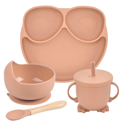 Silicone Suction Divided Dinner Plate Set