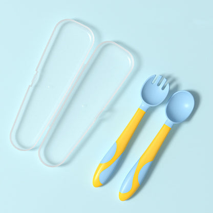 Baby Training Fork & Spoon Set – Easy-Grip, Twist-Safe Learning Tableware