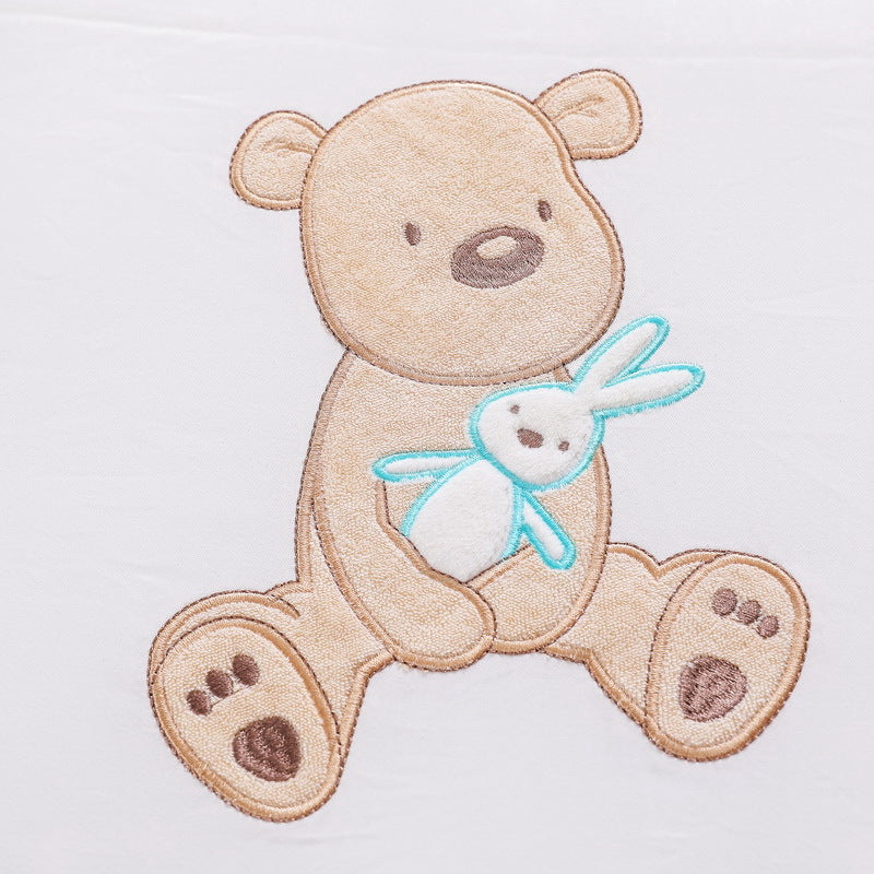 Baby Bear And Rabbit Blue Bed Fence