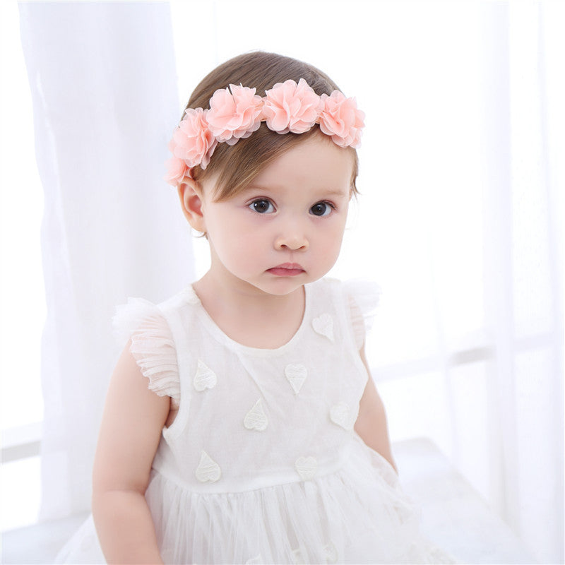 Baby Flower Headband (Handmade Pink Floral)