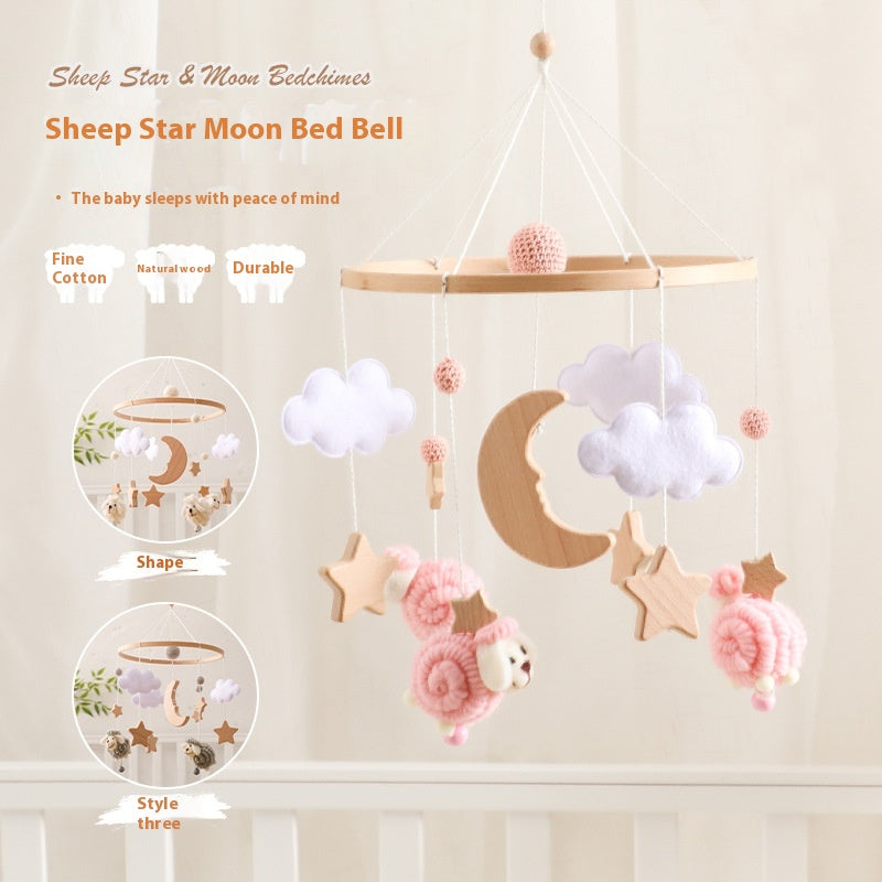Nordic Style Felt Animal Bed Bell Baby Crib Hand Eye Coordination Hanging Ornament