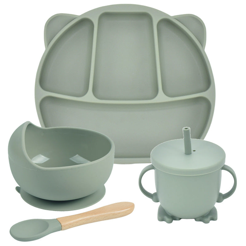Silicone Suction Divided Dinner Plate Set