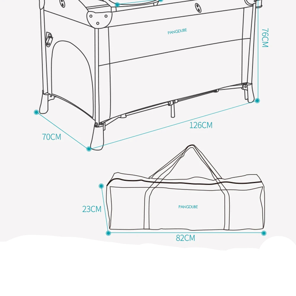 Multifunctional Baby Crib & Travel Cot