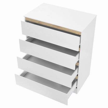 WOLTU 1SET White Changing Table with 4 Drawers 80x75x109.2cm Changing Dresser Baby Storage Unit for Children Room