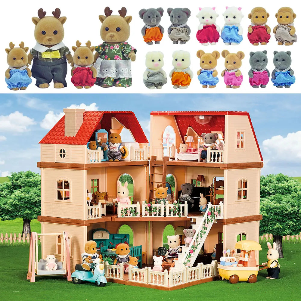 Forest Family Dream Dollhouse Villa – 3-Storey Playset