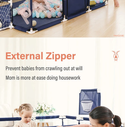 PANGDUBE Baby Playpen for Children Play Area Baby Playground 6 Month~6 Years Old Kids Ball Pit Playpen Indoor Baby Safety Fence