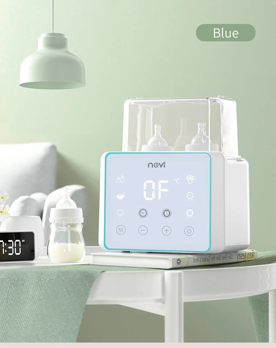 Baby Bottle Warmer & Bottle Sterilizer, Double Bottle Warmer for Breast Milk, LCD Display Accurate Temperature Control