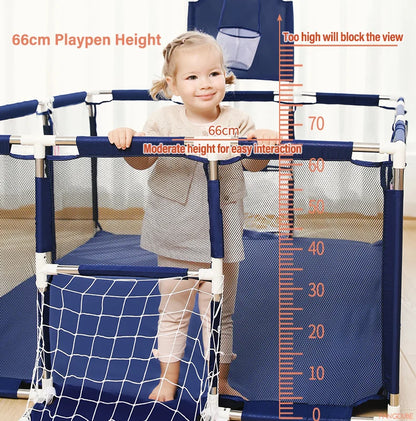 PANGDUBE Baby Playpen for Children Play Area Baby Playground 6 Month~6 Years Old Kids Ball Pit Playpen Indoor Baby Safety Fence