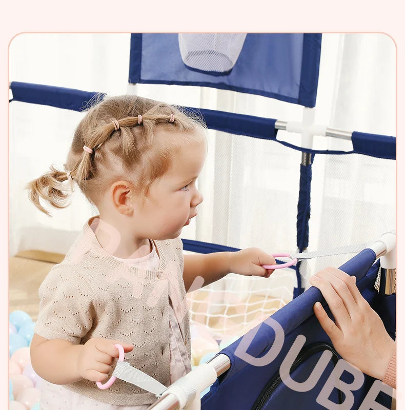 PANGDUBE Baby Playpen for Children Play Area Baby Playground 6 Month~6 Years Old Kids Ball Pit Playpen Indoor Baby Safety Fence