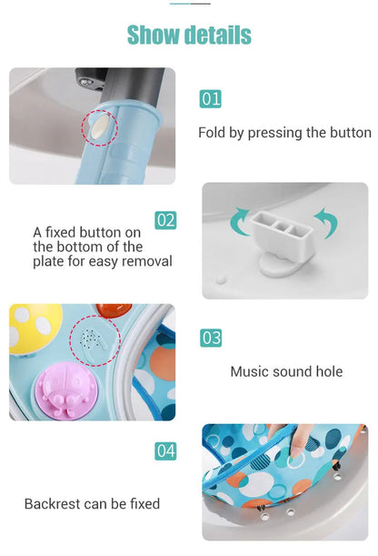 LazyChild Baby Walker Walkers for kids With Wheels Andador Car Toddler Walker for Kids Learning Baby Wallker Music Balance