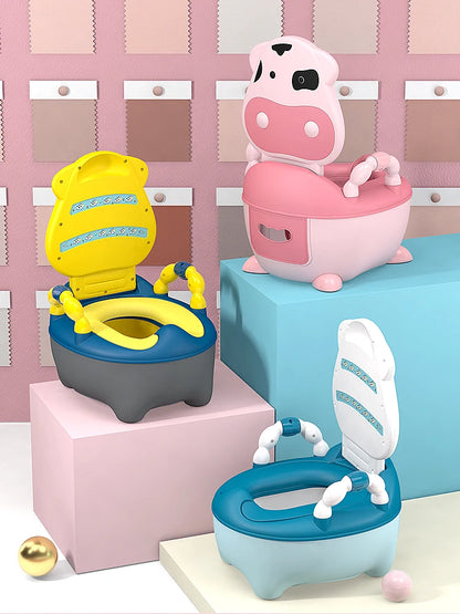 1-6 Years Old Children's Pot Cute Baby Toilet Seat Easy to Clean Baby Potty Portable Stool Boys And Girls Safe Trainer Seat WC