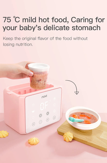 Baby Bottle Warmer & Bottle Sterilizer, Double Bottle Warmer for Breast Milk, LCD Display Accurate Temperature Control