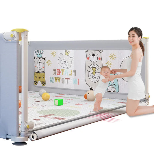 BabyBlush Liftable Baby Playpen with Anti-Collision Panels (no mat)