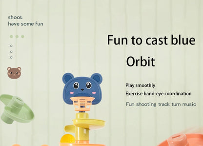 Baby Toys Rolling Ball Pile Tower Early Educational Toy For Babies Rotating Track Educational Baby Gift Stacking Toy ForChildren