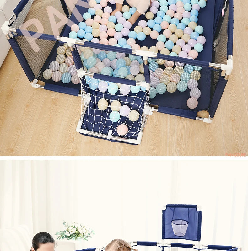 PANGDUBE Baby Playpen for Children Play Area Baby Playground 6 Month~6 Years Old Kids Ball Pit Playpen Indoor Baby Safety Fence