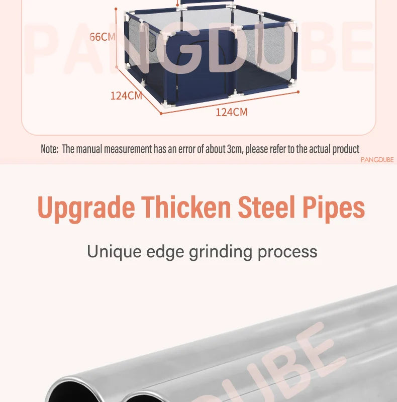 PANGDUBE Baby Playpen for Children Play Area Baby Playground 6 Month~6 Years Old Kids Ball Pit Playpen Indoor Baby Safety Fence