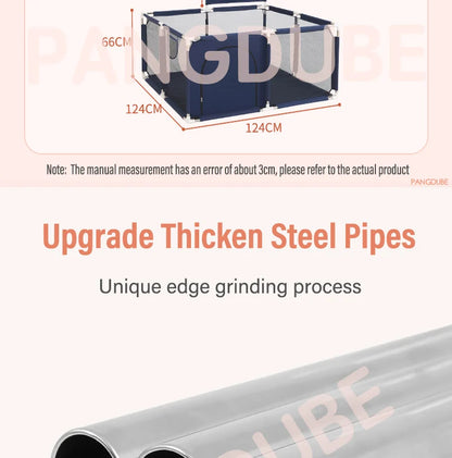 PANGDUBE Baby Playpen for Children Play Area Baby Playground 6 Month~6 Years Old Kids Ball Pit Playpen Indoor Baby Safety Fence