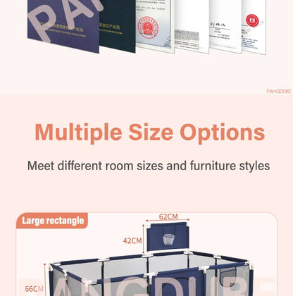 PANGDUBE Baby Playpen for Children Play Area Baby Playground 6 Month~6 Years Old Kids Ball Pit Playpen Indoor Baby Safety Fence