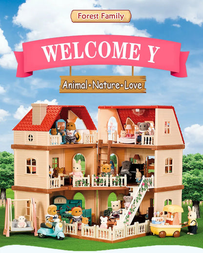 Forest Family Dream Dollhouse Villa – 3-Storey Playset