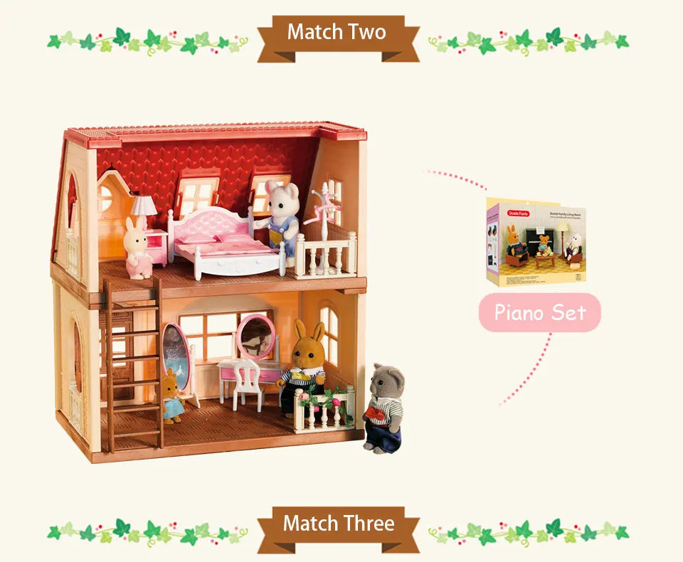 Forest Family Dream Dollhouse Villa – 3-Storey Playset