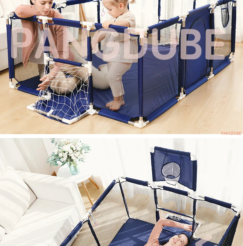 PANGDUBE Baby Playpen for Children Play Area Baby Playground 6 Month~6 Years Old Kids Ball Pit Playpen Indoor Baby Safety Fence